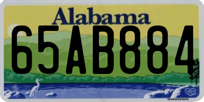 AL license plate 65AB884