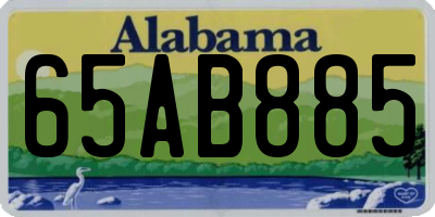 AL license plate 65AB885