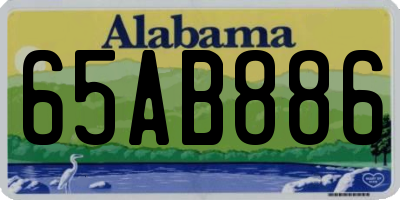 AL license plate 65AB886