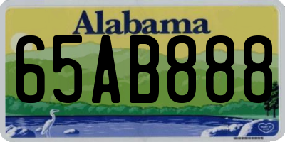 AL license plate 65AB888