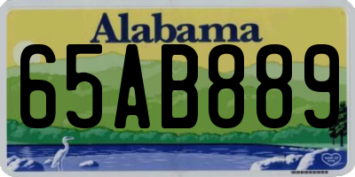 AL license plate 65AB889
