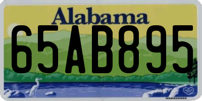 AL license plate 65AB895