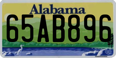 AL license plate 65AB896