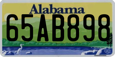 AL license plate 65AB898