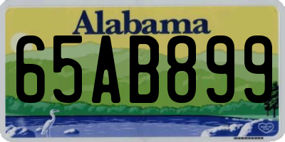 AL license plate 65AB899