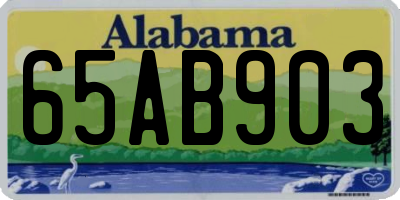 AL license plate 65AB903