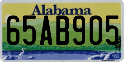 AL license plate 65AB905