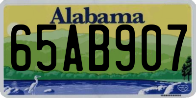 AL license plate 65AB907