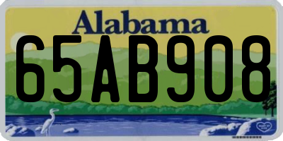 AL license plate 65AB908