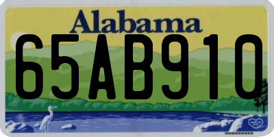 AL license plate 65AB910