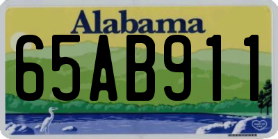 AL license plate 65AB911
