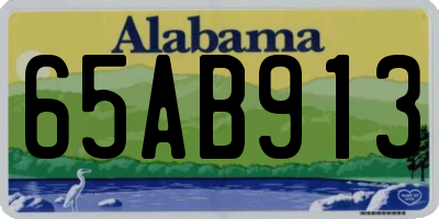 AL license plate 65AB913