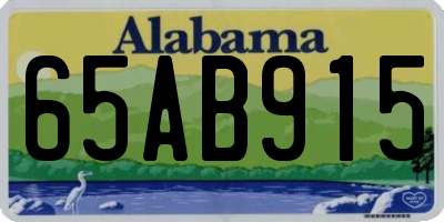 AL license plate 65AB915
