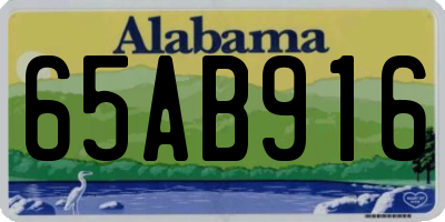 AL license plate 65AB916