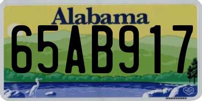 AL license plate 65AB917