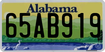 AL license plate 65AB919