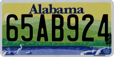 AL license plate 65AB924