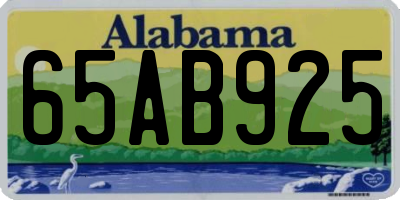 AL license plate 65AB925