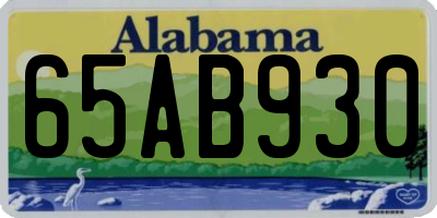 AL license plate 65AB930