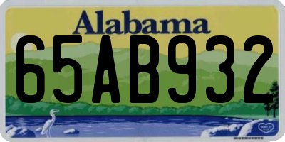 AL license plate 65AB932