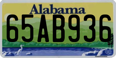 AL license plate 65AB936