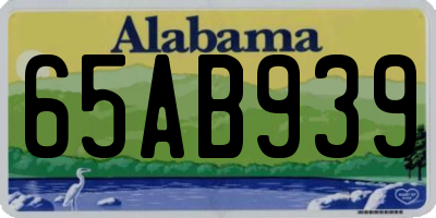 AL license plate 65AB939