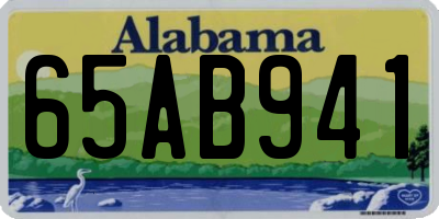 AL license plate 65AB941