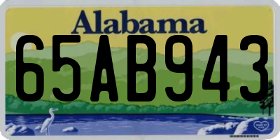 AL license plate 65AB943