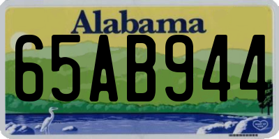 AL license plate 65AB944