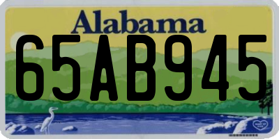 AL license plate 65AB945