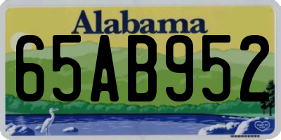 AL license plate 65AB952