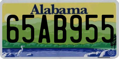 AL license plate 65AB955