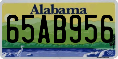 AL license plate 65AB956