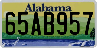 AL license plate 65AB957