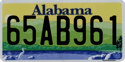 AL license plate 65AB961