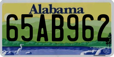 AL license plate 65AB962