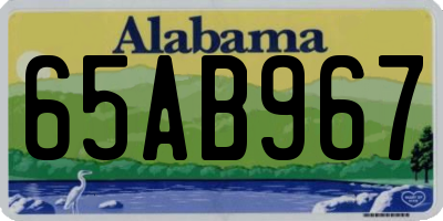 AL license plate 65AB967