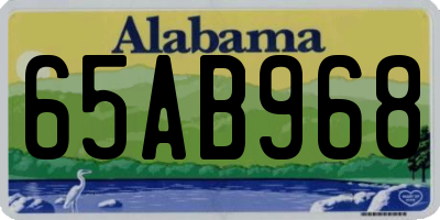 AL license plate 65AB968