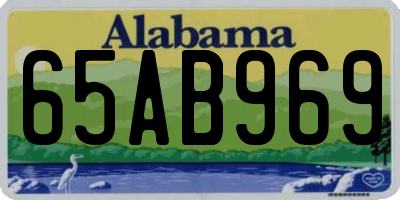 AL license plate 65AB969