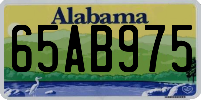 AL license plate 65AB975