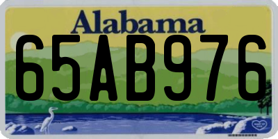 AL license plate 65AB976