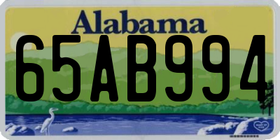 AL license plate 65AB994