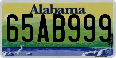 AL license plate 65AB999