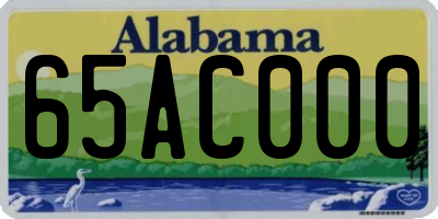 AL license plate 65AC000