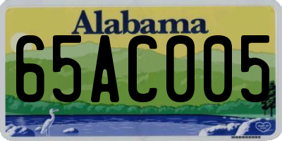 AL license plate 65AC005