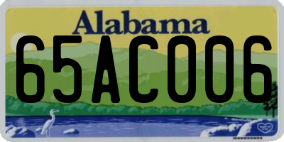 AL license plate 65AC006