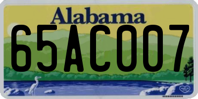 AL license plate 65AC007