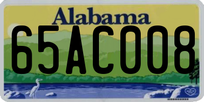 AL license plate 65AC008