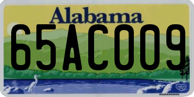 AL license plate 65AC009