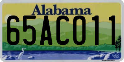 AL license plate 65AC011